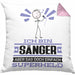 Sänger Geschenk Kissen mit Füllung 40x40 Ich Bin Sänger Aber Sag Doch Einfach Superheld Lustige Geschenkdiee für Sänger (Grau) Rosa Trendation