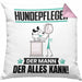 Hundepfleger Kissen mit Füllung 40x40 Geschenk für Hundepfleger Der Mann Der Alles Kann Geschenkidee zum Geburtstag (Grau) Rosa Trendation