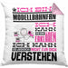 Modellbahnfan Geschenk Kaffee-Kissen mit Füllung 40x40 Geschenkidee für Modellbahnfan Ich Bin Modellbahnfan Ich Kann Es Dir Erklären Jedoch Nicht Für Dich Verstehen Spruch Lustig (Grau) Rosa Trendation