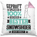 Snowshoer Geschenk Lustiger Spruch für Snowshoer Geschenkidee Bester Snowshoer Der WeltKissen mit Füllung 40x40 (Grau) Rosa Trendation