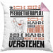 Pferdetherapeut Geschenk Kaffee-Kissen mit Füllung 40x40 Geschenkidee für Pferdetherapeut Ich Bin Pferdetherapeut Ich Kann Es Dir Erklären Jedoch Nicht Für Dich Verstehen Spruch Lustig (Grau) Rosa Trendation