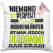 Hürdenläufer Geschenk Kissen mit Füllung 40x40 Lustige Geschenkidee für Hürdenläufer Geburtstag Niemand Ist Perfekt Aber Als Hürdenläufer Ist Man Nah Dran (Grau) Rosa Trendation