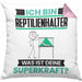 Reptilienhalter Kissen mit Füllung 40x40 Geschenk für Reptilienhalter Geburtstag Lustiger Spruch Was Ist Deine Superkraft (Grau) Rosa Trendation