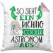 Astronom Kissen mit Füllung 40x40 Geschenk So Sieht Ein Richtig Cooler Astronom Aus Geschenkidee Spruch Lustig (Grau) Rosa Trendation
