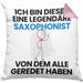 Saxophonist Geschenk Kissen mit Füllung 40x40 Lustige Geschenkidee Geburtstag für Saxophonist Ich Bin Dieser Legendäre Saxophonist Von Dem Alle Geredet Haben (Grau) Rosa Trendation