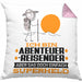 Abenteurreisender Geschenk Kissen mit Füllung 40x40 Ich Bin Abenteurreisender Aber Sag Doch Einfach Superheld Lustige Geschenkdiee für Abenteurreisender (Grau) Rosa Trendation