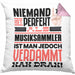 Musiksammler Geschenk Kissen mit Füllung 40x40 Lustige Geschenkidee für Musiksammler Geburtstag Niemand Ist Perfekt Aber Als Musiksammler Ist Man Nah Dran (Grau) Rosa Trendation