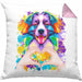 Border Collies Besitzer Farbe Love Kissen mit Füllung 40x40 Geschenk Lustiger Spruch Geschenkidee Border Collies Besitzerin (Grau) Rosa Trendation