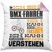 BMX-Fahrer Geschenk Kaffee-Kissen mit Füllung 40x40 Geschenkidee für BMX-Fahrer Ich Bin BMX-Fahrer Ich Kann Es Dir Erklären Jedoch Nicht Für Dich Verstehen Spruch Lustig (Grau) Rosa Trendation