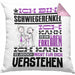 Schwiegerenkel Geschenk Kaffee-Kissen mit Füllung 40x40 Geschenkidee für Schwiegerenkel Ich Bin Schwiegerenkel Ich Kann Es Dir Erklären Jedoch Nicht Für Dich Verstehen Spruch Lustig (Grau) Rosa Trendation
