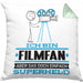 Filmfan Geschenk Kissen mit Füllung 40x40 Ich Bin Filmfan Aber Sag Doch Einfach Superheld Lustige Geschenkdiee für Filmfan (Grau) Grün Trendation
