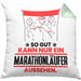 Marathonläufer Geschenk Kissen mit Füllung 40x40 So Gut Kann Nur Ein Marathonläufer Aussehen Geschenkidee (Grau) Grün Trendation