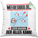 Meeresbiologe Kissen mit Füllung 40x40 Geschenk für Meeresbiologe Der Mann Der Alles Kann Geschenkidee zum Geburtstag (Grau) Grün Trendation