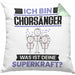 Chorsänger Kissen mit Füllung 40x40 Geschenk für Chorsänger Geburtstag Lustiger Spruch Was Ist Deine Superkraft (Grau) Grün Trendation