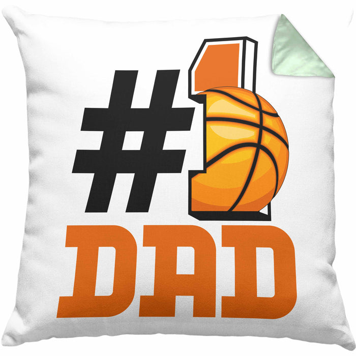 Basketball-Trainer Basketballer Nummer 1 Dad Vater Kissen mit Füllung 40x40 Geschenk Basketball Papa Geschenkidee Bester Papa Der Welt Vatertag Lustige Geschenkidee (Grau) Grün Trendation