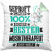 Musiktherapeut Geschenk Lustiger Spruch für Musiktherapeut Geschenkidee Bester Musiktherapeut Der WeltKissen mit Füllung 40x40 (Grau) Grün Trendation