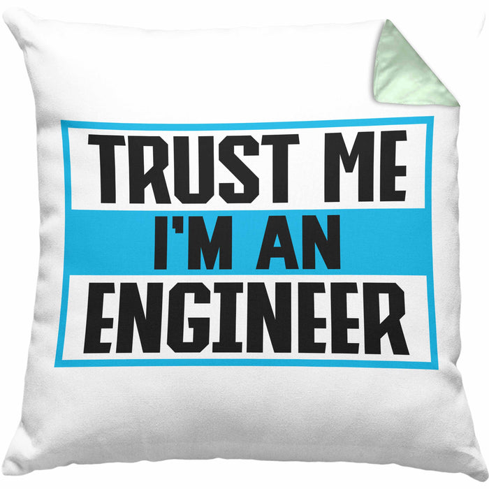 Ingenieur Kissen mit Füllung 40x40 Gadget Geschenk Ingeneur Geschenkidee Lustig (Grau) Grün Trendation