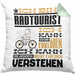 Radtourist Geschenk Kaffee-Kissen mit Füllung 40x40 Geschenkidee für Radtourist Ich Bin Radtourist Ich Kann Es Dir Erklären Jedoch Nicht Für Dich Verstehen Spruch Lustig (Grau) Grün Trendation