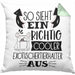 Exotische Tierhalter Kissen mit Füllung 40x40 So Sieht Ein Richtig Cooler Exotische Tierhalter Aus Geschenk Lustiger Spruch Geschenkidee (Grau) Grün Trendation