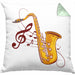 Lustige Saxofon-Kissen mit Füllung 40x40 Geschenk Saxofonspieler Geschenkidee (Grau) Grün Trendation
