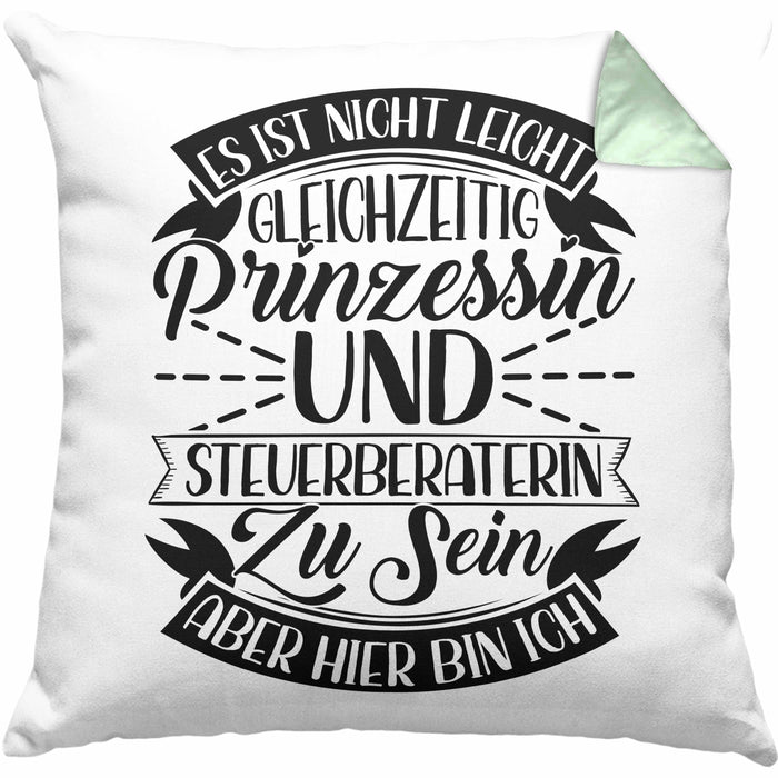 Steuerberaterin Geschenk Kissen mit Füllung 40x40 Geschenkidee (Grau) Grün Trendation
