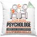 Psychologe Geschenk Kissen mit Füllung 40x40 Ich Bin Psychologe Aber Sag Doch Einfach Superheld Lustige Geschenkdiee für Psychologe (Grau) Grün Trendation