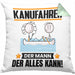 Kanufahrer Kissen mit Füllung 40x40 Geschenk für Kanufahrer Der Mann Der Alles Kann Geschenkidee zum Geburtstag (Grau) Grün Trendation