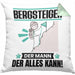 Bergsteiger Kissen mit Füllung 40x40 Geschenk für Bergsteiger Der Mann Der Alles Kann Geschenkidee zum Geburtstag (Grau) Grün Trendation