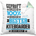 Kiteboarder Geschenk Lustiger Spruch für Kiteboarder Geschenkidee Bester Kiteboarder Der WeltKissen mit Füllung 40x40 (Grau) Grün Trendation