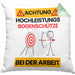 Bogenschütze Kissen mit Füllung 40x40 Geschenk Lustiger Spruch Geschenkidee für Bogenschütze Achtung Hochleistungs Bogenschütze Bei Der Arbeit (Grau) Grün Trendation