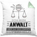 Anwalt Geschenk Kissen mit Füllung 40x40 Ich Bin Anwalt Aber Sag Doch Einfach Superheld Lustige Geschenkdiee für Anwalt (Grau) Grün Trendation