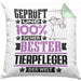 Tierpfleger Geschenk Lustiger Spruch für Tierpfleger Geschenkidee Bester Tierpfleger Der WeltKissen mit Füllung 40x40 (Grau) Grün Trendation