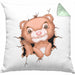 Otter 3D Grafik Kissen mit Füllung 40x40 Lustige Geschenkdidee Otter-Liebhaber (Grau) Grün Trendation