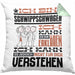 Schwippschwager Geschenk Kaffee-Kissen mit Füllung 40x40 Geschenkidee für Schwippschwager Ich Bin Schwippschwager Ich Kann Es Dir Erklären Jedoch Nicht Für Dich Verstehen Spruch Lustig (Grau) Grün Trendation