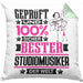 Studiomusiker Geschenk Lustiger Spruch für Studiomusiker Geschenkidee Bester Studiomusiker Der WeltKissen mit Füllung 40x40 (Grau) Grün Trendation