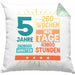 5. Geburtstag Kissen mit Füllung 40x40 Geschenk 5Er Geburtstag Geschenkidee Jungs Mädchen (Grau) Grün Trendation