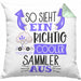 So Sieht Ein Richtig Cooler Sammler Aus Geschenk Kissen mit Füllung 40x40 Lustiger Spruch Geschenkidee (Grau) Grün Trendation