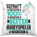 Rugbyspieler Geschenk Lustiger Spruch für Rugbyspieler Geschenkidee Bester Rugbyspieler Der WeltKissen mit Füllung 40x40 (Grau) Grün Trendation