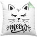Katzen-Besitzerin Kissen mit Füllung 40x40 Geschenk Meow Katze Geschenkidee Miau Katzen Mama (Grau) Grün Trendation