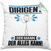 Dirigent Kissen mit Füllung 40x40 Geschenk für Dirigent Der Mann Der Alles Kann Geschenkidee zum Geburtstag (Grau) Grün Trendation