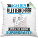 Kletterführer Kissen mit Füllung 40x40 Geschenk für Kletterführer Geburtstag Lustiger Spruch Was Ist Deine Superkraft (Grau) Grün Trendation
