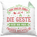 Wichtelgeschenk für 20 Euro Kissen mit Füllung 40x40 Wichteln für Frauen Kollegen Wichtel-Kissen mit Füllung 40x40 Man Sagt Es Zähle Die Geste Schrottwichteln (Grau) Grün Trendation