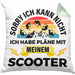 Scooter Roller Fahrer Geschenk Kissen mit Füllung 40x40 Scooterfahrer Geschenkidee Scooting Geschenkidee Jungs Profi Scooterfahrer Pro Grafik Stunts (Grau) Grün Trendation