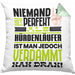 Hürdenläufer Geschenk Kissen mit Füllung 40x40 Lustige Geschenkidee für Hürdenläufer Geburtstag Niemand Ist Perfekt Aber Als Hürdenläufer Ist Man Nah Dran (Grau) Grün Trendation