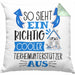 So Sieht Ein Richtig Cooler Tierheimunterstützer Aus Kissen mit Füllung 40x40 Geschenk für Tierheim Geschenkidee Spruch (Grau) Grün Trendation