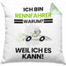 Rennfahrer Geschenk Kissen mit Füllung 40x40 Lustiger Spruch Ich Bin Rennfahrer Warum Weil Ich Es Kann Geschenkidee Bester Rennfahrer Geburtstag (Grau) Grün Trendation