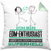 EDM-Enthusiast Geschenk Kissen mit Füllung 40x40 Ich Bin EDM-Enthusiast Aber Sag Doch Einfach Superheld Lustige Geschenkdiee für EDM-Enthusiast (Grau) Grün Trendation