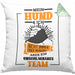 Lustige HundeKissen mit Füllung 40x40 Geschenk für Hundebesitzer zum Geburtstag Unschlagbares Team (Grau) Grün Trendation