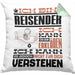 Reisender Geschenk Kaffee-Kissen mit Füllung 40x40 Geschenkidee für Reisender Ich Bin Reisender Ich Kann Es Dir Erklären Jedoch Nicht Für Dich Verstehen Spruch Lustig (Grau) Grün Trendation