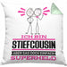 Stiefcousin Geschenk Kissen mit Füllung 40x40 Ich Bin Stiefcousin Aber Sag Doch Einfach Superheld Lustige Geschenkdiee für Stiefcousin (Grau) Grün Trendation